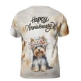 thumbnail image 2 of Happy Anniversary Yorkshire Terrier Celebrates Wedding Love Family Party All Over Print 3D Shirt Unisex Merch Yorkie Dog Lover Gifts - 01015, 2 of 6