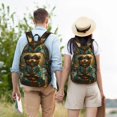 thumbnail image 6 of Lsque Creekside Meditating Puppy Pattern Canvas Daypack, Durable Backpack, High-quality Versatile Backpack,Vintage Compact Backpack-Medium, 6 of 6
