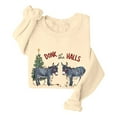 thumbnail image 3 of Donk The Halls Christmas Sweatshirts for Women 2025 Long Sleeve Crewneck Funny Donkey Graphic Sweatshirt Pullover Tops, 3 of 8