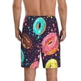 thumbnail image 3 of Naloa Donuts1 Men's Short Pajama Pants, Lounge Comfort Shorts with Elasticized Waistband and Side Pockets - X-Large, 3 of 9
