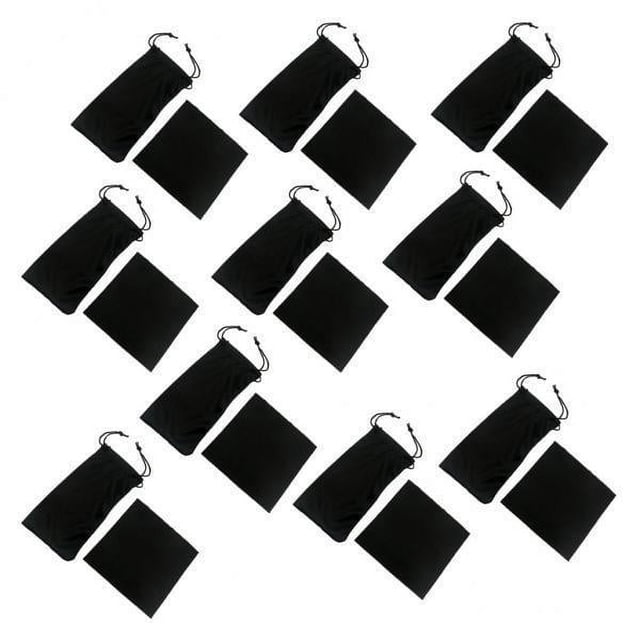 5x Paquete Estuche para Anteojos, Estuche para de Terre, Estuche para Almacenamiento con Paño de Limpieza 5 piezas