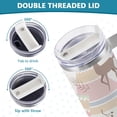 thumbnail image 5 of SKYSONIC Insulated Tumblers with Lids and Straws Handles 40oz Water Bottle Deers Abstract Pattern Travel Mug Reusable Stainless Steel Thermos Vacuum, 5 of 7