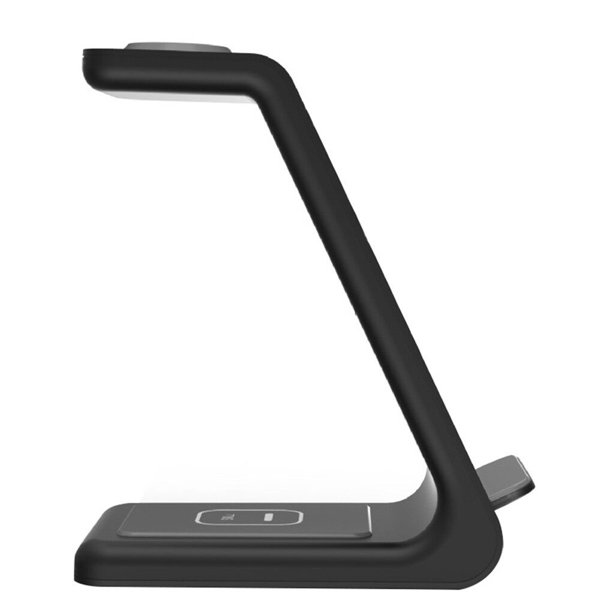 Kearding inalámbrico 3 en 1 de carga rápida de 10W para 11 Pro, base de carga para 5 4 Pro, soporte de Electrónica Negro