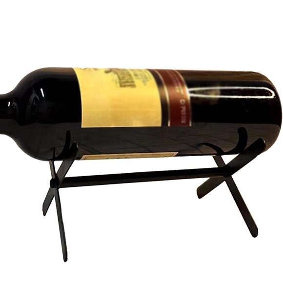 Triangular Wine Rack - Single Bottle Display Stand, Horizontal Wine Holder | Metal Wine Rack, Metal Wine Storage Shelf, Countertop Wine Organizer, Elegant Red Wine Stand for Enthusiasts, Modern Design