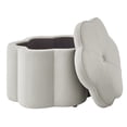 thumbnail image 5 of S-HOME Set of 2 Ottoman with Storage,Flower Shape Petal Ottoman,Upholstered Velvet Storage Ottoman Bench, 5 of 8