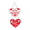 thumbnail image 3 of Letrero colgante de San Valentín con forma de corazón para aniversario al aire libre para amigos Estilo A, 3 of 9