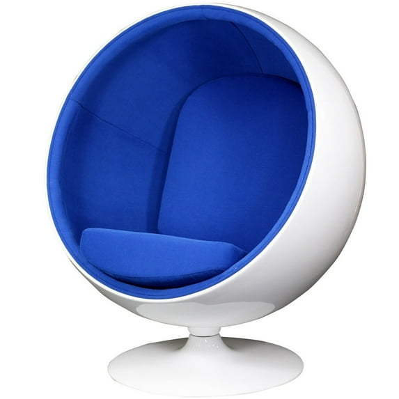 Modway Eero Aarnio Style Ball Chair in Blue