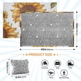 thumbnail image 3 of Sunflower in White Travel Blanket Pillow Compact Foldable Airplane Throw Blanket with Trolley Sleeve for Travel Camping, 3 of 8