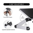 thumbnail image 3 of Rainbean RB-BS201 Aluminium Réglable & Pliable Portable Porte-Livre de Bureau&44; Noir, 3 of 6