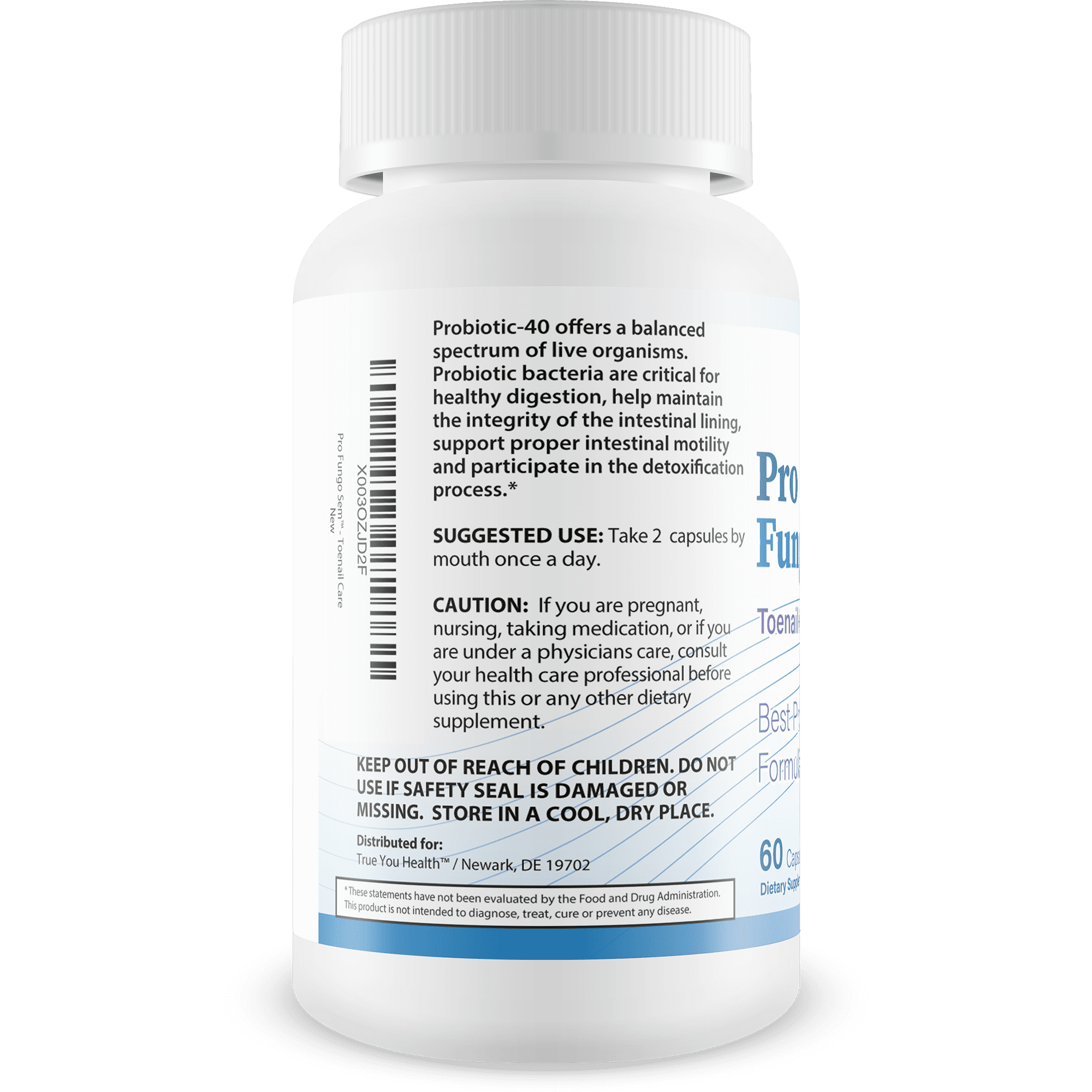 Pro Fungo Sem Toenail Care - Best Probiotic Formula - Clear Toes, Nails, and Feet - Probiotic Fungus Fighter Health Support - Help Your Body Ward Off Fungus From the Inside Out