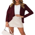 thumbnail image 2 of Women Casual Jacket  Imitation Deerskin Velvet with Irregular Tailoring Solid Color Ruffle Fall Clothing, 2 of 8