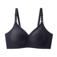thumbnail image 4 of GEWSEY Women's Wireless Seamless Bra Deep V No Underwire Push Up Supportive Full Coverage Bralettes Plunge T Shirt Bras (Black, XXL), 4 of 5