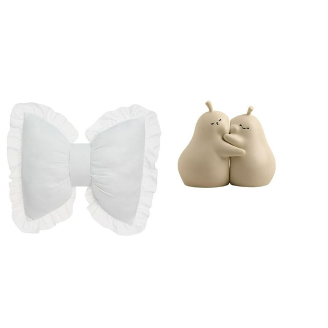 Almohada de lazo, cojín de lazo, sujetalibros decorativo, adorno de suave, cómoda funda de almohada adecuada para sala de estar, dormitorio,