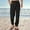 01 Black, variant on Awdenio Pants for Men High Waisted Wide Leg Capri Elastic Waist Casual Beach Flowy Cropped Summer Capris Pants