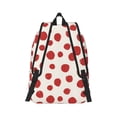 thumbnail image 2 of Naloa Abstract Red Polka Dot Canvas Backpack for Men Women Rucksack Casual Travel Daypack College Tote Satchel Bookbag for Teens-Small, 2 of 7