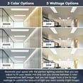 thumbnail image 2 of Luxrite 1x4 FT LED Panel Lights 25/30/35W, 3CCT 3500K/4000K/5000K, 2750/3300/3850LM, Dimmable 110-277V DLC UL 4 Pack, 2 of 7