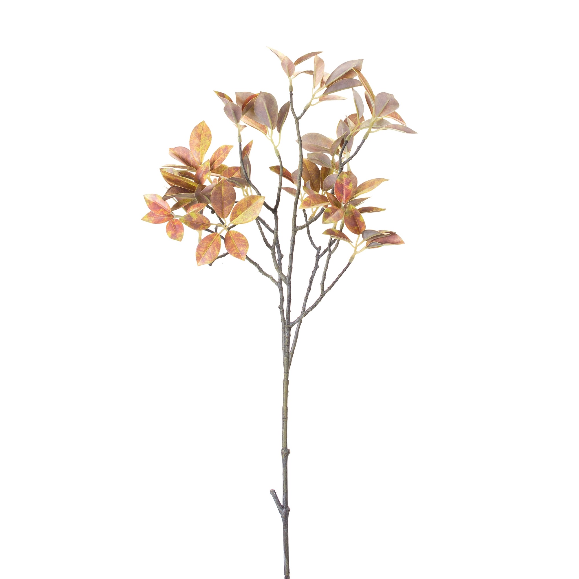 Set of 12 Artificial Orange Plastic Fall Leaf Branches 31.5" Walmart