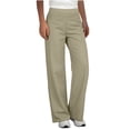 thumbnail image 3 of Casual Trousers for Women, High Waisted Straight Leg Pants, Work Office Slacks with Pockets, Professional Style Gifts for Women | CSEONE,Khaki L, 3 of 9