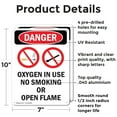thumbnail image 2 of (2 Pack) Oxygen In Use No Smoking OSHA Danger Sign 7 Inch X 10 Inch Indoor / Outdoor Rust-Free Aluminum Metal Signs for Workplace, Workshop, and Construction Site, Made in the USA, 2 of 8