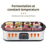 Probiotic Yogurt Maker, Probiotic Yogurt Maker with Adjustable Temperature & Time Control,Ultimate Yogurt Maker with 8 Pcs Glass Jars, Automatic Digital Yoghurt Maker Machine