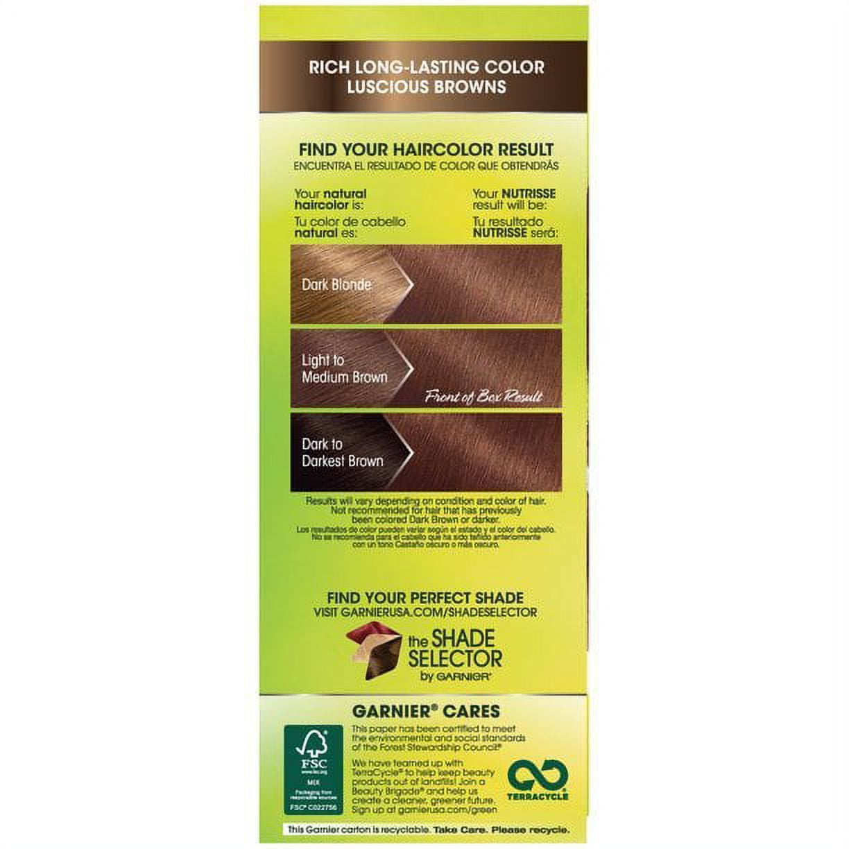 Garnier Nutrisse Nourishing Color 535 Med Gold Mahogany Brown, 1 ea, 3-Pack