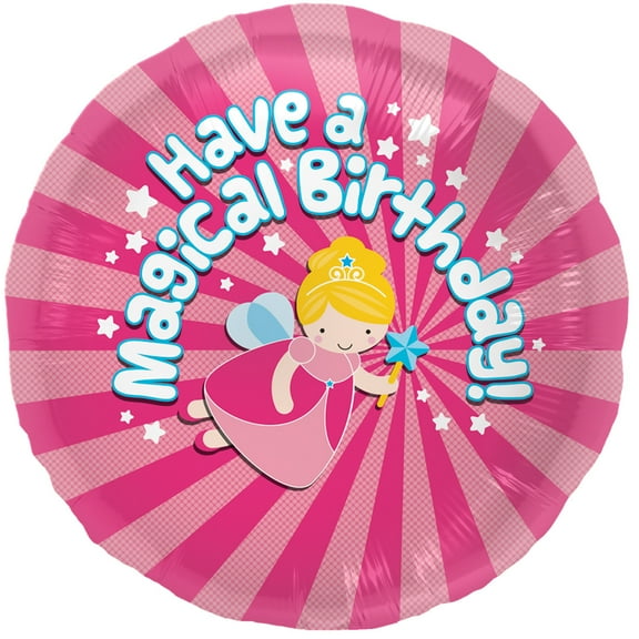 Northstar Have a Magical Birthday Fairy Godmother 18" Foil Balloon, Pink