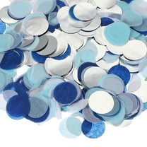 Uxcell Round Tissue Paper Confetti 27 Inch, Table Wedding Confetti Circle Dots(1.76 oz),Dark Blue/Silver