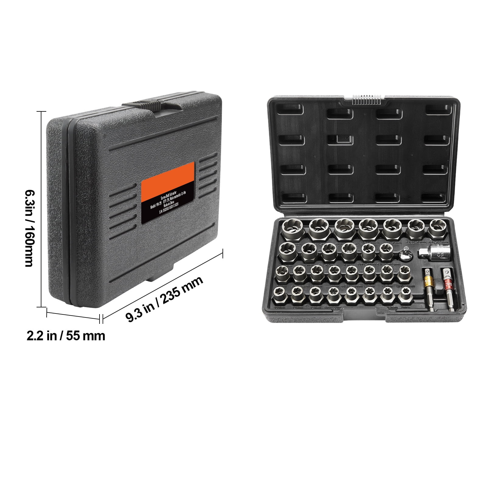 BENTISM YM-29, Bolt Extractor Socket Wrench & Set, 29 Pieces