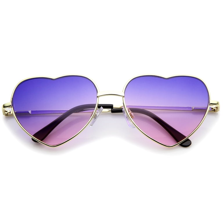 Vibrant Gradient Sunglasses Small Thin Metal Frame Temples Vibrant Colored Gradient Lens  main image 3