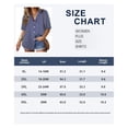thumbnail image 3 of TIYOMI Plus Size Striped Shirts For Women Short Sleeve Blue Stripe Blouses Work Button Down Shirts Loose Fit Shirts Summer Loose Fit Tops XL 14W 16W, 3 of 6