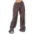 thumbnail image 4 of Womens Parachute Pants Wide Leg Baggy Pants Y2K Elastic Waist Jogger Sweatpants Track Pants Streetwear, 4 of 12