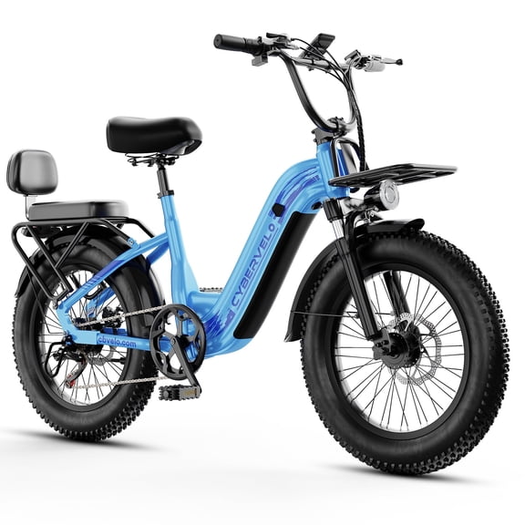 CBVELO 750W Electric Bike for Adults, 48V 20AH Removable Battery, 20 inch Fat Tire, All Terrain Dirt Commuter Ebike, 1 Year Warranty