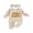 Beige, variant on Cjfdfy Preemie Newborn Baby Girl Fall Outfit, Long Sleeve Little Sister Embroidered Letter Collar Jumpsuit Headwear 2-piece Set Cute Knit Jumpsuit Coming Home Fall Winter Outfit