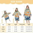 thumbnail image 4 of FORMRS Wearable Blanket Hoodie with Sleeves for Kids Cozy Flannel Sweatshirt, Blue Goldfish Bowl, 4 of 7