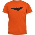 thumbnail image 1 of Halloween - T-Shirt pour Adulte Orange Bat à Fausse Couture, 1 of 1