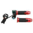 thumbnail image 1 of Twist Throttle Grip, Real Time Electric Bicycle Throttle Handle Green Digital Display Universal With Key For 12V To 99V Electric Vehicles Red Handle Cover, 1 of 8