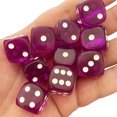 thumbnail image 1 of Acrylic Game Dice Set 10Pcs 18mm Transparent Round Corner Colorful High Quality, 1 of 6