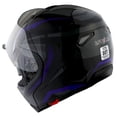 thumbnail image 7 of 1Storm Motorcycle Street Bike Modular/Flip up Dual Visor/Sun Shield Full Face Helmet HG339 Storm Tron Purple, 7 of 7