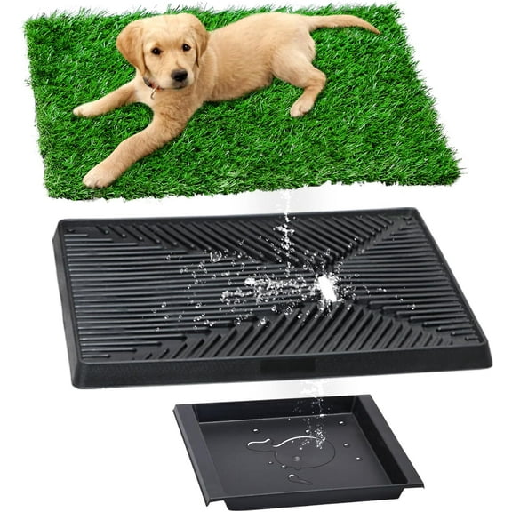 Coziwow 25" x 20" Artificial Grass Puppy Dog Pee Pad Pet Potty Training Toilet W/Tray Indoor Outdoor