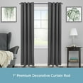 thumbnail image 2 of Kenney® Weaver 1" Premium Decorative Window Curtain Rod, 28-48", Black, 2 of 6