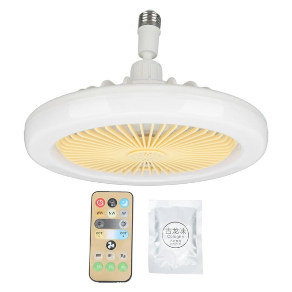 Uadme Ventilateur à LED 30 W Ventilateur à Douille 9,8 Pouces Petit Ventilateur De Plafond Silencieux pour Aromathérapie E27 Ventilateur à LED 86‑265 V