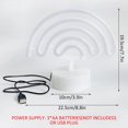 thumbnail image 4 of Neon Sign LED Rainbow-shaped Neon Light Battery/USB Powered Colorful Neon Lamp with Holder Base Rainbow Nightlight Decorative, 4 of 8
