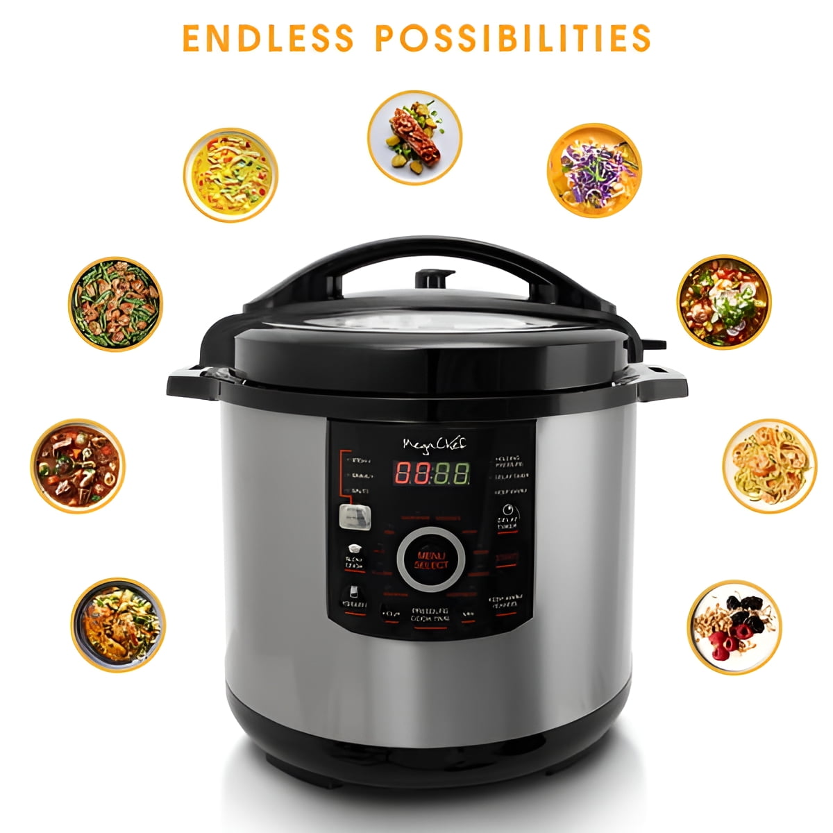 Megachef 12-Quart Digital Pressure Cooker, 17" x 15"