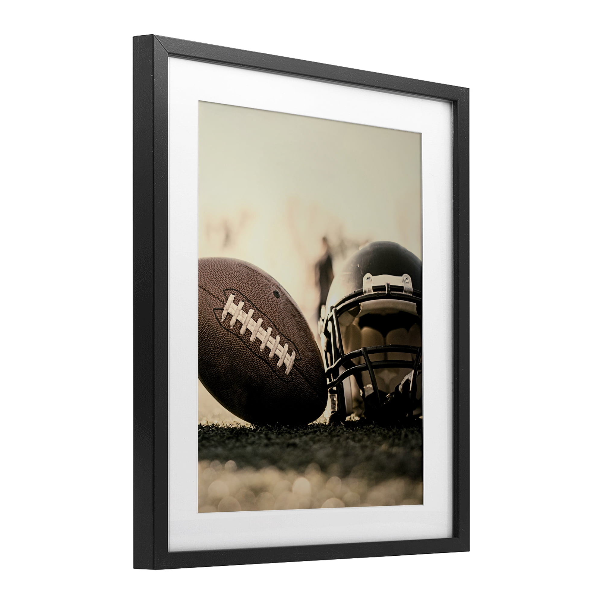 Stupell Industries Football Stand Alone Black Framed Print Under Glass, design by Jesse Keith