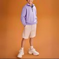 thumbnail image 6 of Cethrio Boys Sweatshirts with Zipper, Loose Fit Casual Stand-up Collar Fashion Long Sleeve Tops Purple Size 10-12, 6 of 8