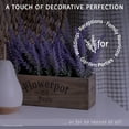 thumbnail image 5 of Butterfly Craze Artificial Lavender Plants in Rustic Wooden Planters - Lifelike, Stunning Faux Silk Purple Flowers Perfect for Elevating Your Patio, Home Décor, or Office, Large Dark Brown Pot, 5 of 8
