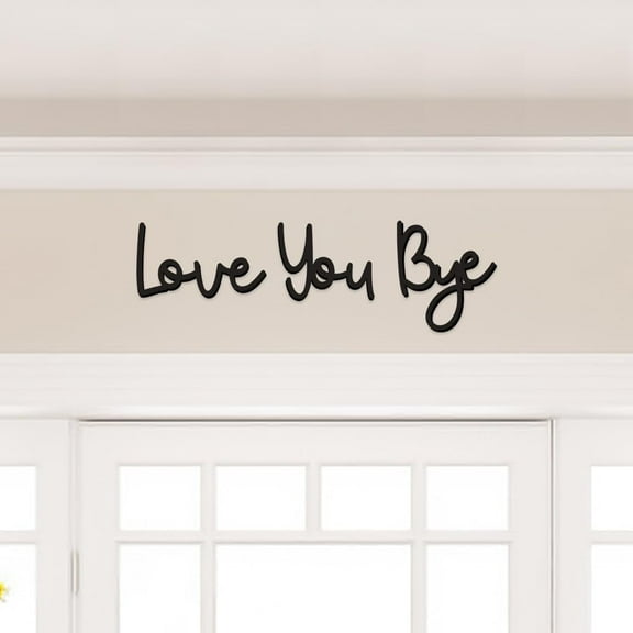 Wood Wall Sign, Stylish Home Decor for Your Family, Express Love and Warmth with The 'Love You Bye'