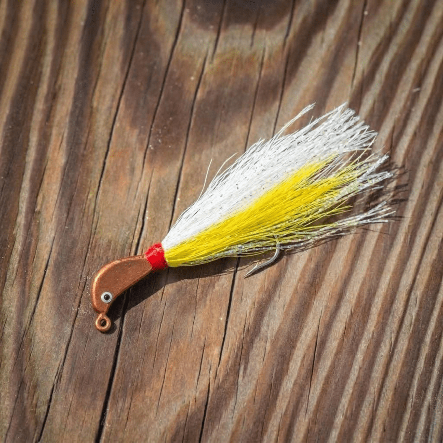 Buccaneer Skimmer Fishing Jig – Yellow/Gold and White – 1/4 oz