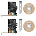 thumbnail image 1 of 2X PCIe Sound Card 5.1, PCI Express Surround 3D Audio Card for PC with High Direct Sound Performance & Low Bracket,2* PCIe Sound Card 5.1,black, 1 of 8