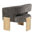 thumbnail image 6 of Tess Accent Chair in Modern Crystal Black Ribbed Linen on Solid Wood, 6 of 10